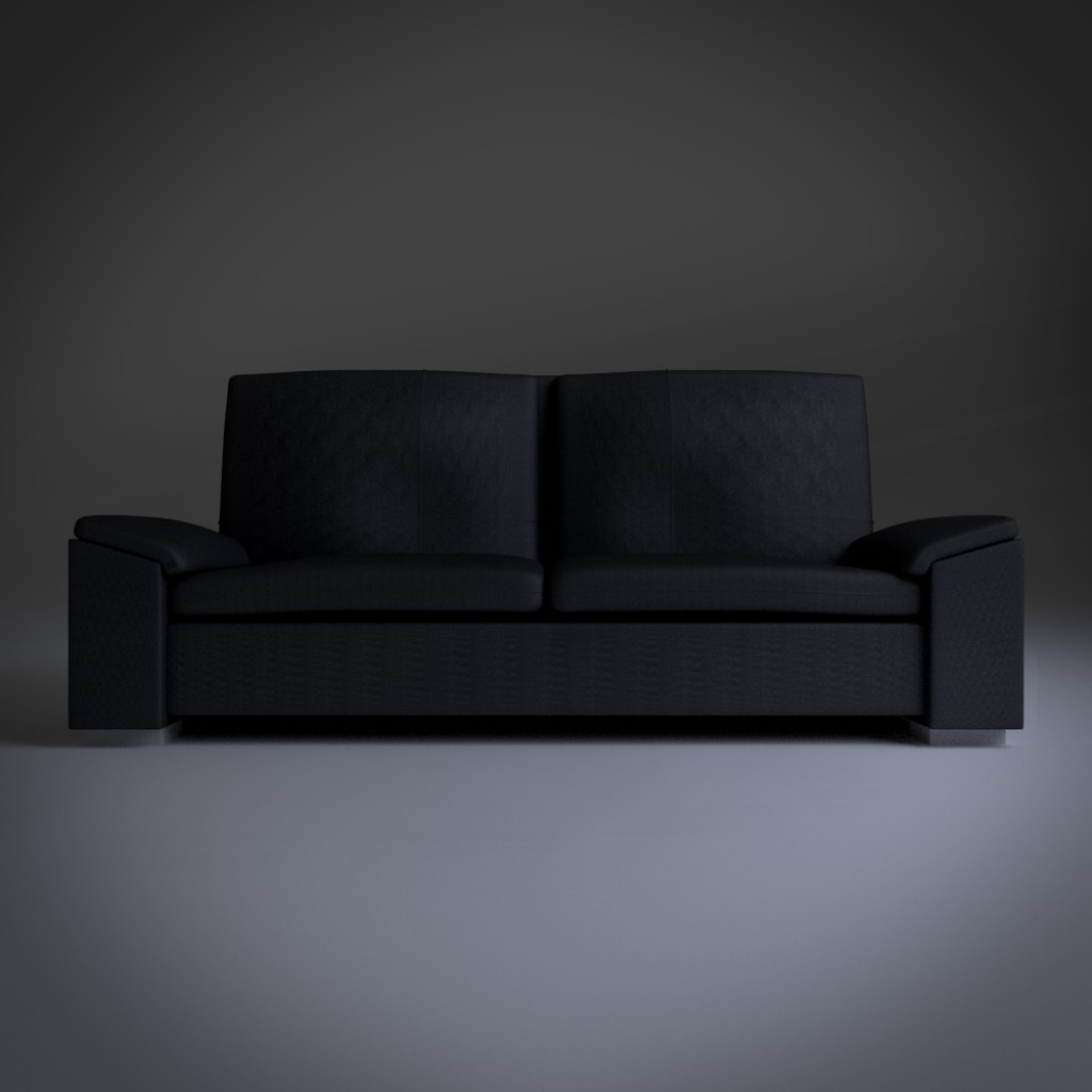 Leather Couch Model preview image 3